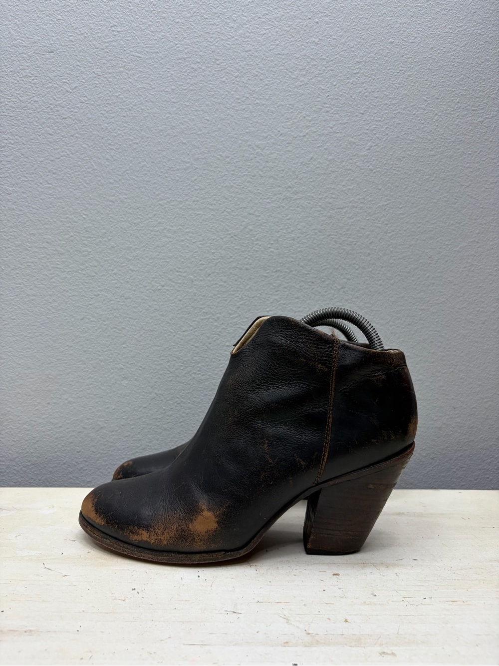 Freebird By Steven Brown Leather Detroit Ankle Boots Size 10
